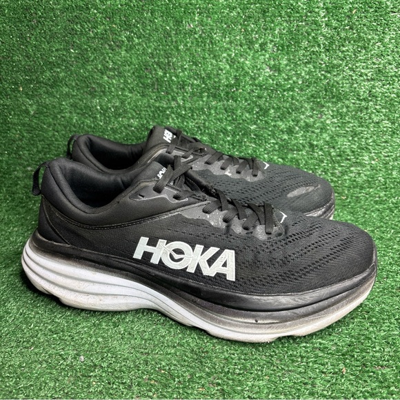 Hoka Other - Hoka One One Bondi 8 Men Size 11 D Black Low Top Lace Up Cushioned Comfort